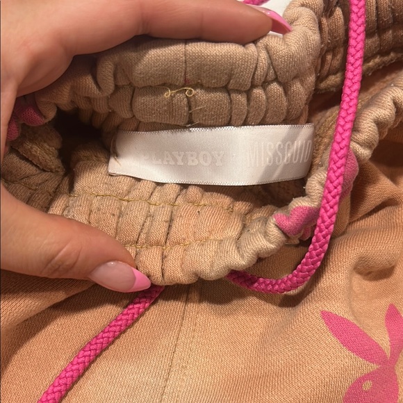 Pink and Tan Hoodie and Sweatpants Set - Picture 5 of 6